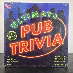 Ultimate Pub Trivia Board Game, Original Team Trivia Game. Bar Party New Sealed